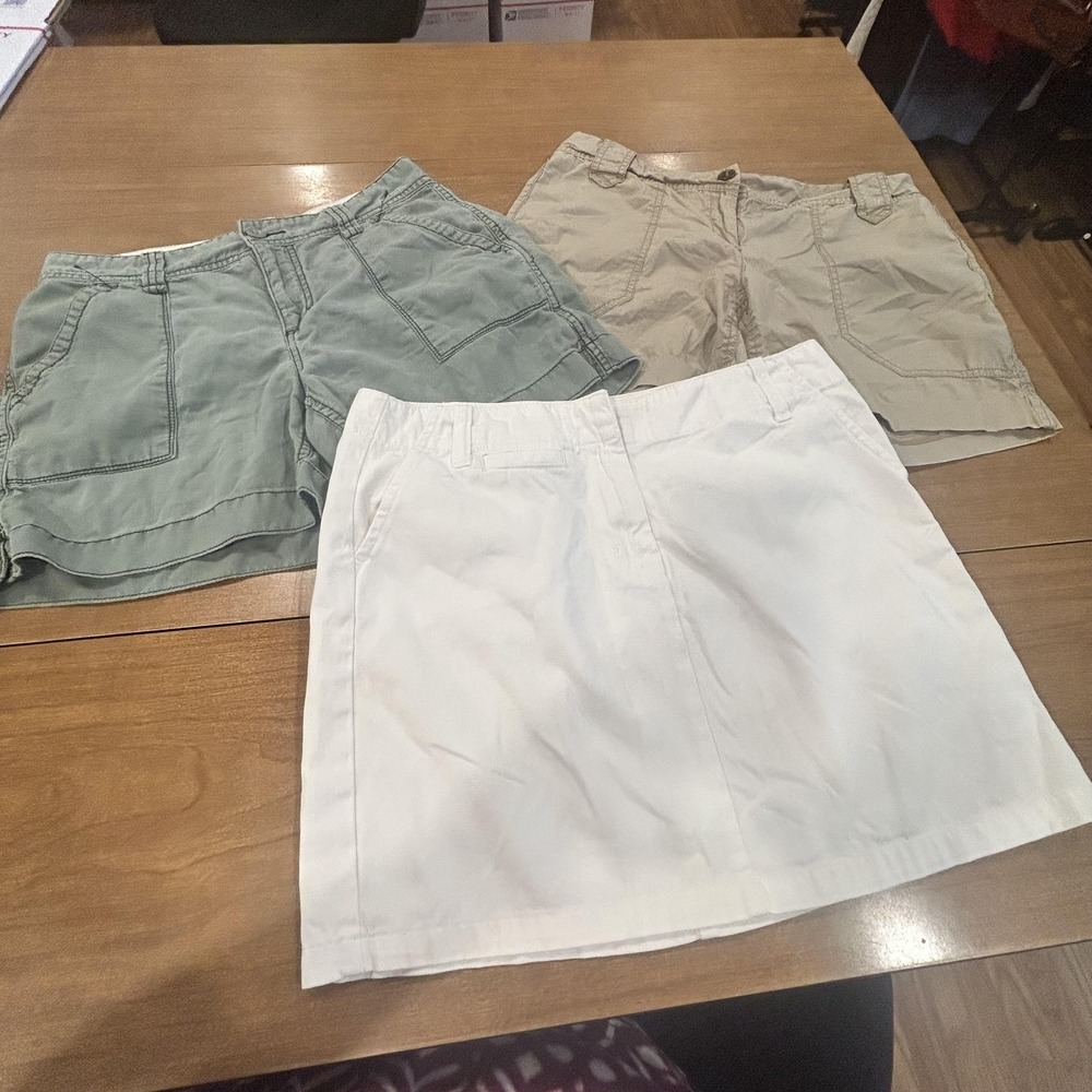 Set 3 Gap Polo Jeans Outback Red Chino Shorts Skirt Womens 4 Multicolor Cotton